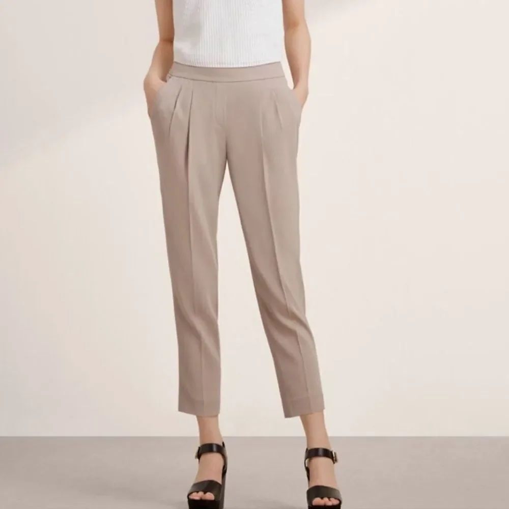 Babaton Conan Cropped Trouser Pants Tawny Dark Brown